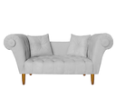 Ver imagem 1 de Namoradeira Recamier Sofá Decorativo 02 Lugares Dubai Corino Branco - Incasa Decor