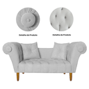 Ver imagem 5 de Namoradeira Recamier Sofá Decorativo 02 Lugares Dubai Corino Branco - Incasa Decor