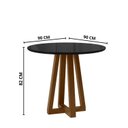 Ver imagem 3 de Mesa para Sala de Jantar Livia Piccola Marrom/Ambar/Preto