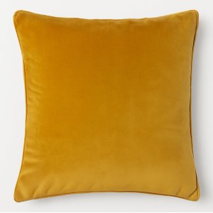 Capa para Almofada Quadrada - em Veludo Suede- Cor: Dourado Escuro.