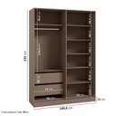 Ver imagem 4 de Guarda Roupa Planejado 100% MDF 4 Portas Orion CabeCasa MadeiraOriginals Marrom/Mocha