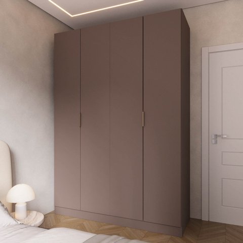 Guarda Roupa Modulado 100% MDF 4 Portas Orion CabeCasa MadeiraOriginals Marrom/Mocha
