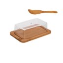 Ver imagem 1 de Manteigueira de Bambu com Espatula 20x13x6,5cm Utensilios do Chef
