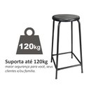 Ver imagem 6 de Banco de Metal Assento Plástico Azul Empilhável e 75cm Altura