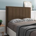 Ver imagem 1 de Cabeceira Opala Cama Box King 195cm Suede Marrom