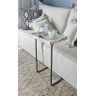 Mesa Lateral Marmorizada de Apoio ao Sofá:Cinza - 5