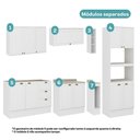 Ver imagem 4 de Armário de Cozinha Completa C Balcão Milla Quest Carraro Branco