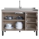 Ver imagem 3 de Cozinha Compacta Bambu 7 Portas 3 Gavetas Fumê/grafite - Quiditá Móveis