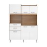 Armário de Cozinha Compacta 6 Portas e 2 Gavetas Multimóveis Cr20232 Amêndola/branco - 6