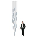 Ver imagem 2 de Lustre Pendente para Sala Pé Direito Duplo Multi Focus Branco