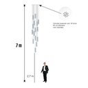 Ver imagem 4 de Lustre Pendente para Sala Pé Direito Duplo Multi Focus Branco