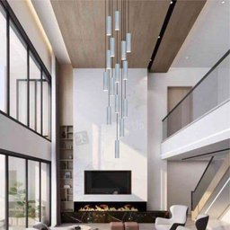Lustre Pendente para Sala Pé Direito Duplo Multi Focus Branco - 4
