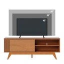 Ver imagem 2 de Rack Bancada Otawa para Sala de Tv até 60 Polegadas Freijó Colibri