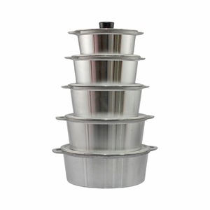 Jogo de 5 Caçarolas de Aluminio Fundido 16 a 24cm - Polido