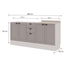 Ver imagem 4 de Cozinha 100% Mdf Modulada Iluminata com Balcão para Cooktop Branco Fendi