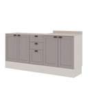 Ver imagem 2 de Cozinha 100% Mdf Modulada Iluminata com Balcão para Cooktop Branco Fendi
