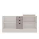 Ver imagem 3 de Cozinha 100% Mdf Modulada Iluminata com Balcão para Cooktop Branco Fendi