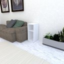 Ver imagem 2 de Mesa Lateral Branca Aparador de Sofa Sala Mesa Lateral Cama Mesa de Canto Sala de Estar