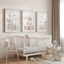 Ver imagem 2 de Kit 3 Quadros Decorativos Infantil - Jardim do Coelhinho NO2 - 40x60 - Moldura Madeira