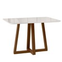 Ver imagem 1 de Mesa de Jantar Livia Largha com Vidro – Madeira/mdf Âmbar/off – Sonetto