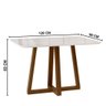 Mesa de Jantar Livia Largha com Vidro – Madeira/mdf Âmbar/off – Sonetto - 4