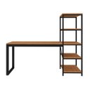 Ver imagem 2 de Mesa Escrivaninha Inovare 5 Prateleiras Resistente Mdf Aço:canela