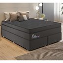 Ver imagem 2 de Cama Box Conjugado Queen com Colchão 158x72x198 Primeline Hr Gazin Cr35302 Chumbo Escuro