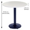 Mesa de Jantar Redonda 60 cm Tampo Branco em MDP Base Zeta Bistrô - 6