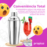 Coqueteleira Inox 750 Ml Drinks e Caipirinhas Blender Coqueteleiro Mix Frutas Eventos Festas Casamen - 6
