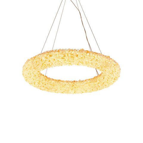 Lustre Pendente Nordecor Jou 2771 60cm Dourado Brilho Led Bivolt