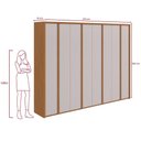 Ver imagem 4 de Guarda-roupa Casal 100% Mdf 8 Portas Easy Glow Amendoa Clean/off White