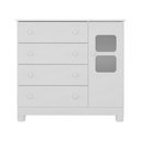 Ver imagem 7 de Cômoda Infantil 95cm 1 Porta com Vidro e 4 Gavetas Sol Multimóveis Mp4422 Branco