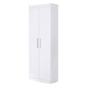 Ver imagem 5 de Guarda Roupa Casal Porto 8 Portas 4 Gavetas e Armário Multiuso 2 Portas 2000191 Branco Brilho – Aram