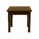 Ver imagem 2 de Mesa Lateral Apoio Quadrada 50cm Madeira Maciça/mdp Multimóveis Cr45331 Imbuia Imbuia
