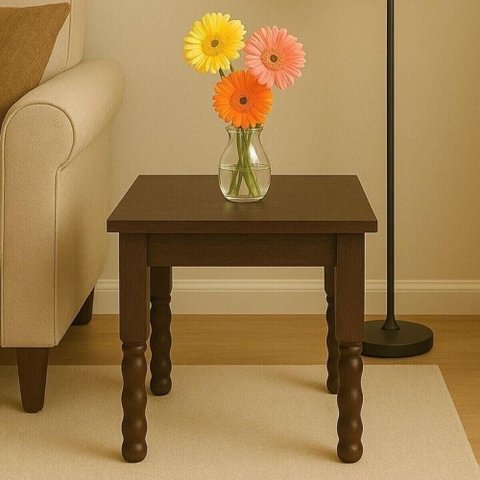 Mesa Lateral Apoio Quadrada 50cm Madeira Maciça/mdp Multimóveis Cr45331 Imbuia Imbuia