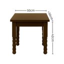 Ver imagem 3 de Mesa Lateral Apoio Quadrada 50cm Madeira Maciça/mdp Multimóveis Cr45331 Imbuia Imbuia