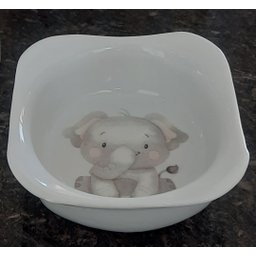 Kit Higiene Bebê Safari 4 Peças - Potes, Porta Álcool e Molhadeira Decorada - Peças Porcelana Tampas - 7
