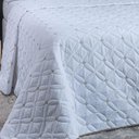 Ver imagem 2 de Cobre Leito Casal Padrão Ideale 200 Fios Bordado 6 Peças Branco-caqui