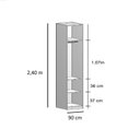 Ver imagem 6 de Guarda-roupa Modulado 2 Portas Reflecta Prateleiras Cabideiros sem Gavetas 90cm 100% MDF Altezza