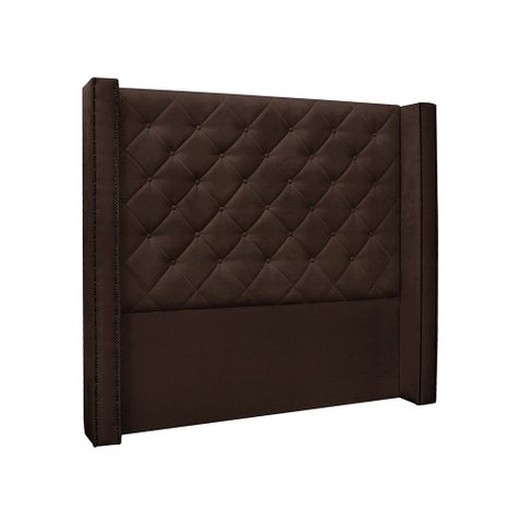 Cabeceira King 195 cm Vicenza Suede - SSX Multicoisas - Café
