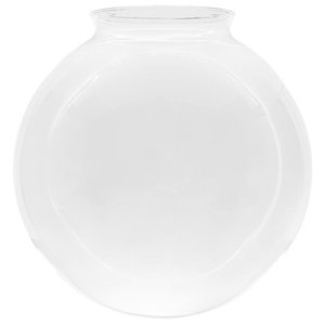 Globo de Vidro Transparente Esférico com Colar 15 X 28