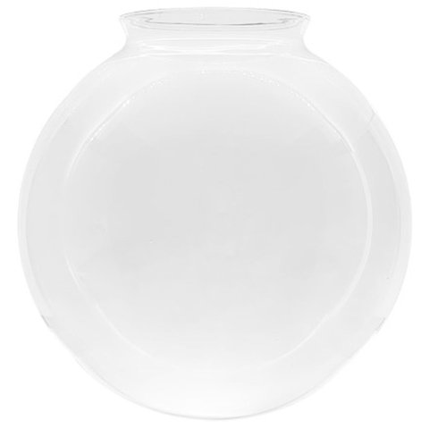 Globo de Vidro Transparente Esférico com Colar 15 X 28