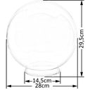 Ver imagem 2 de Globo de Vidro Transparente Esférico com Colar 15 X 28