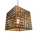 Ver imagem 1 de Luminária Teto Pendente Mdf Lâmina Madeira Elegante Rústica