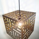 Ver imagem 6 de Luminária Teto Pendente Mdf Lâmina Madeira Elegante Rústica