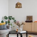 Ver imagem 7 de Luminária Teto Pendente MDF Lâmina Madeira Elegante Rústica