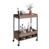 Carrinho Bar/Buffet Artetube 68,6cm c/Rodízios e Adega Montana/Preto - 1