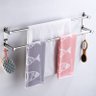 Toalheiro Cromado Duplo Porta Toalha 60cm para Hotel Banheiro Casa Lavabo - 4