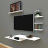 Rack Suspenso Branco para Quartos e Salas com 4 Nichos/prateleiras__r10_ - 3