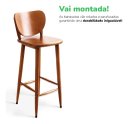 Ver imagem 5 de Conjunto Mesa Bistrô Alta Redonda 60cm + 4 Banquetas Bar Varanda Pub - Azulejo Português - Natural